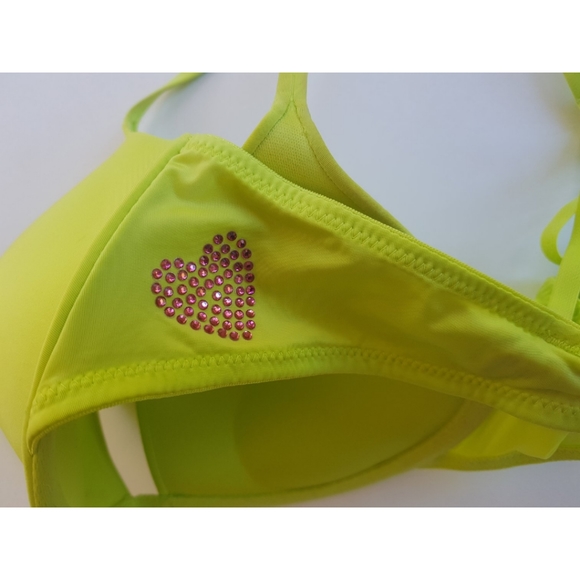 La Senza Neon Yellow Push-up Bra 32D - Picture 6 of 12